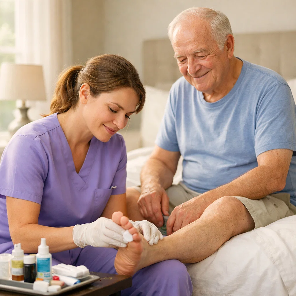 Diabetic Foot Ulcer Care at Home in Bellflower