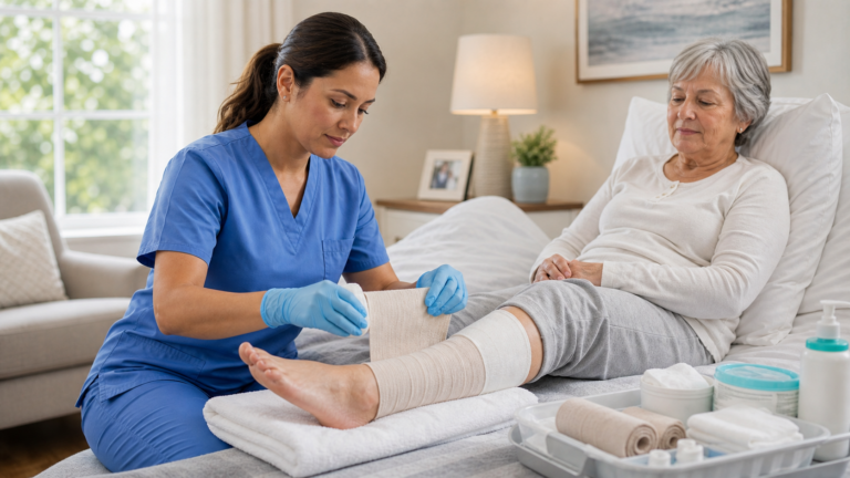 Compression Wraps for Venous Ulcers at Home