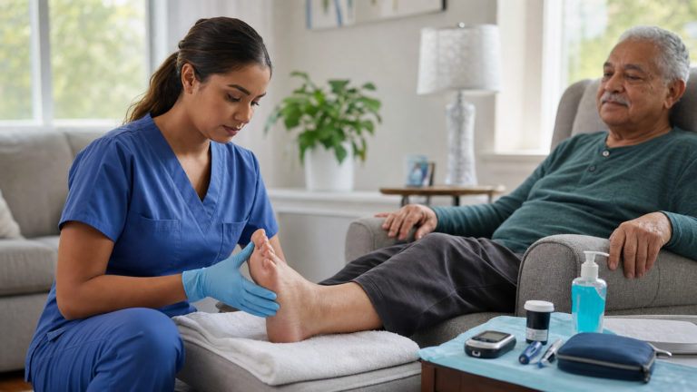 Diabetic Foot Ulcer Care at Home
